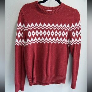 GoodFellow & CO Red Cozy Sweater Made with Cotton and Wool. Great for Cold Days